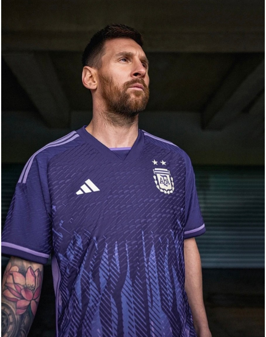 Messi away hot sale jersey